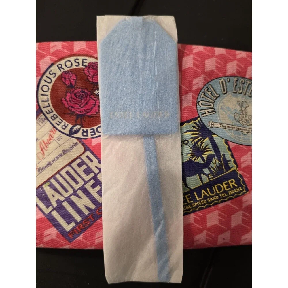 Estee Lauder Zip Cosmetic Bag Gift With Purchase World Travel Themed  Pink